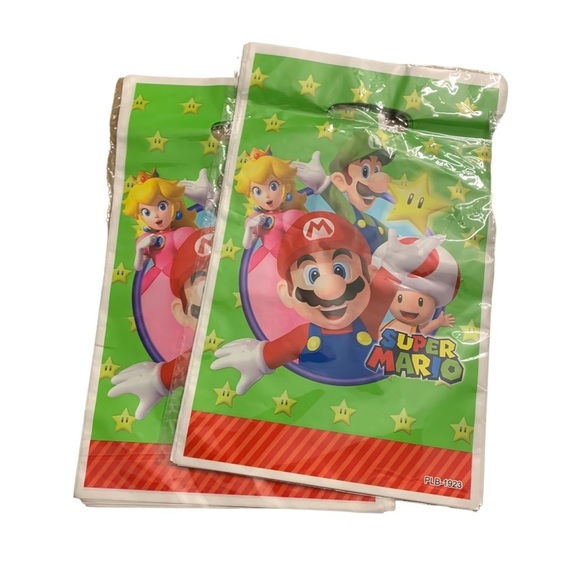 Mario Bros. Nintendo Birthday Party Set Bundle 9 Foot Banner With Freebie - Picture 2 of 10
